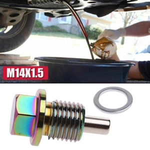 M14x1.5 Engine Magnetic Oil Drain Plug Screw Nut Bolt Oil Drain Sump Nut For Car - Picture 1 of 11