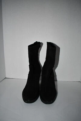 Botas de cuña Donna Karan de gamuza negras talla: 9/39,5 excelente estado Foto 1 de 4