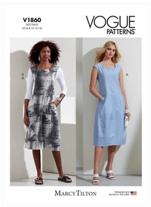 Vogue Sewing Pattern V1860 Misses' Dress Knit Top Size A5 (6-8-10-12-14) UNCUT - Picture 1 of 3