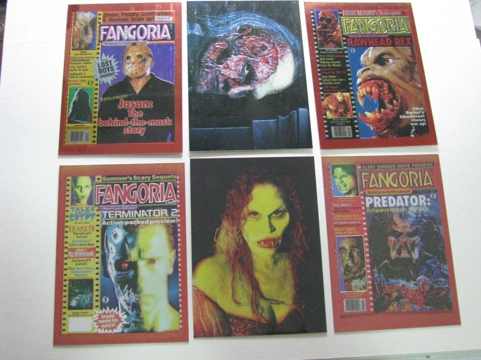 Fangoria Complete Chromium 6 Card Insert Chase Card Set 1C-6C Comic Image 1992 - Image 1 of 2