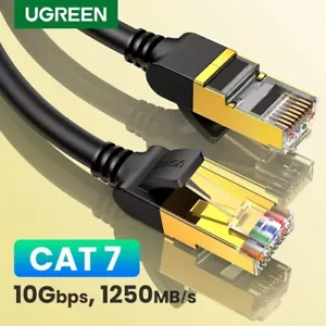 Cable Ethernet UGREEN CAT 7 10 Gbps RJ45 código LAN Gigabit de alta velocidad 20 m lote de 1 pieza - Imagen 1 de 8