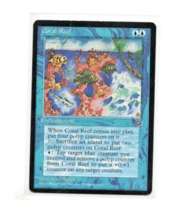 1995 Wizards Magic the Gathering Homelands #NNO - Coral Reef - Image 1 of 2