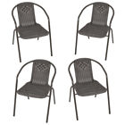 Metal Rattan Garden Furniture Glass Table Chairs Outdoor Patio Squaer 2/4 Seater
