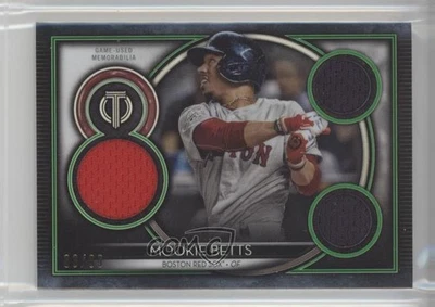 2020 Topps Tribute Tribute Triple Relics Green /99 Mookie Betts #TTR-MB - Image 1 of 2