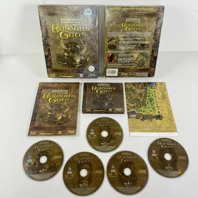 Baldur’s Gate Big Box PC Game 5 CD Forgotten Realms Advanced Dungeons & Dragons - Image 1 of 4
