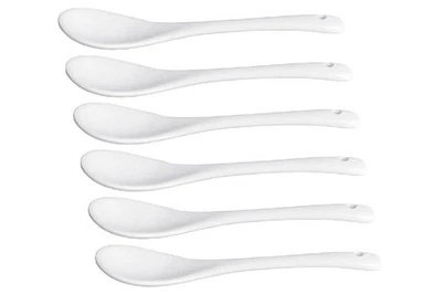 Porzellan Eierlöffel 6er Set Geschmackneutral Frühstückslöffel Löffel - Bild 1 von 2