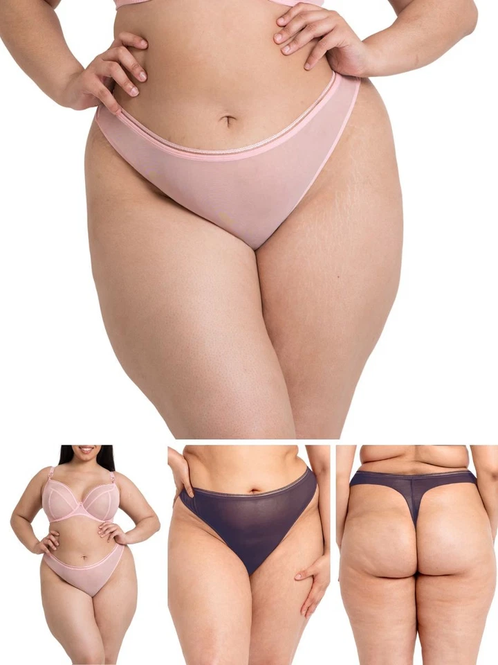 Curvy Kate Estilo de Vida Tanga Calzoncillo tiro medio Semi Transparente Bragas Calzoncillos Lencería Foto 1 de 1