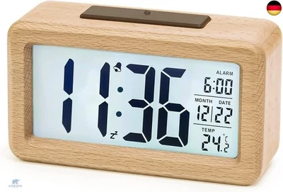 aboveClock Wecker Digital, Holz mit Sensore Moduls, Tischuhr mit Großer  - Bild 1 von 4