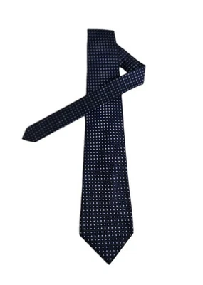 Corbata Banana Republic 100 % seda para hombre clásica azul marino punto cuadrado grueso Italia carrera Foto 1 de 4