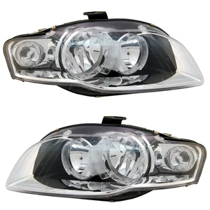 Scheinwerfer Set für Audi A4 B7 2006-2008 Motor elektr H7 Halogen - Bild 1 von 5