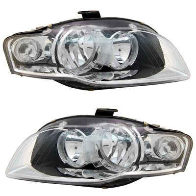Scheinwerfer Set für Audi A4 B7 2006-2008 Motor elektr H7 Halogen - Bild 1 von 4