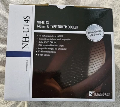 Noctua NH-U14S, Premium CPU Cooler with NF-A15 140mm Fan (Brown) for Desktop NEW - Image 1 of 4