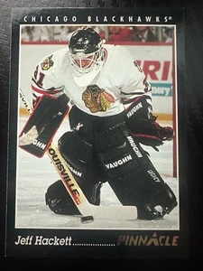 1993-94 Pinnacle - Jeff Hackett Chicago Blackhawks #373 - Picture 1 of 2