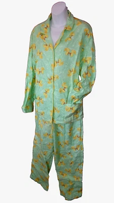 Nuevo con etiquetas Cómodo (2) Piezas Conjunto de Pijama de Franela por Personaje, Lindos Patitos de Goma, Grande Foto 1 de 4