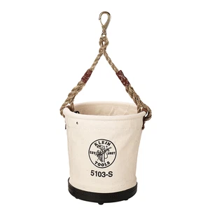 Klein Tools 5103S 4 Canvas with Molded Bottom Heavy-Duty Tapered-Wall Bucket - Picture 1 of 6