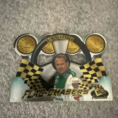 1998 Press Pass Premium Flag Chasers Ken Schrader #FC 14 NASCAR - Image 1 of 4