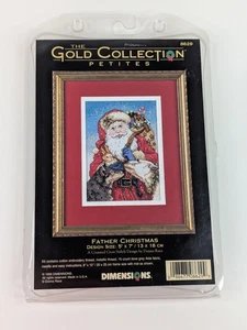 Dimensions Gold Collection Petites Cross Stitch Kit FATHER CHRISTMAS 1999 NEW - Picture 1 of 5