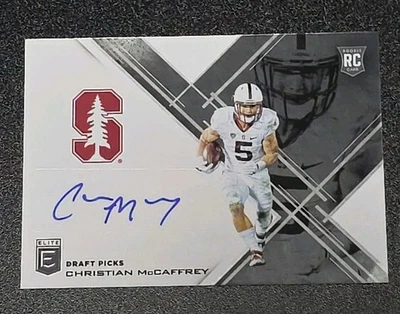 Elite Draft Picks 2017 Christian McCaffrey RC automático Foto 1 de 4