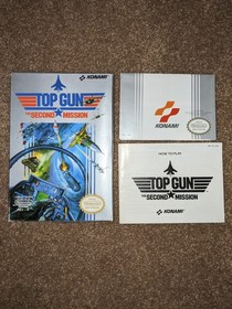 Top Gun The Second Mission NES Box & Manual Only (Game not included)