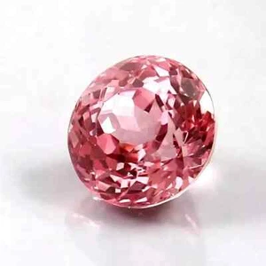 Zafiro Padparadscha 9-10 quilates Ceilán natural suelto corte redondo piedra preciosa certificada - Imagen 1 de 5