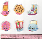 SHOPKINS fabric iron-on appliques NO SEW grocery pals Kooky Cookie D'Lish Donut