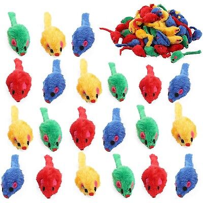 Cat Mice Toys, Colorful Mouse Rattles For Pets In 4 Colors (2 X 0.7 In, 60 Pcs) • 14.99$