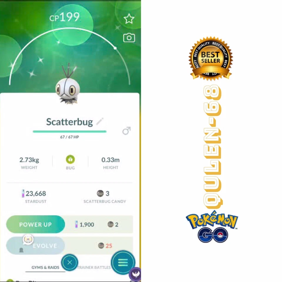 Pokémon Go - Shiny Scatterbug X18 - All 18 Form - Ptc  - Available - Image 1 of 1