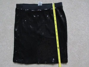 Girl's D Signed Size L Black Sequined Skirt - Picture 1 of 4