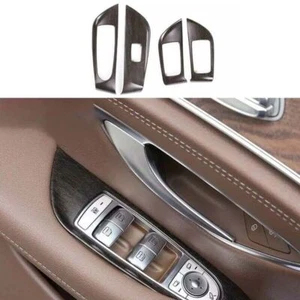 For Benz E-Class 2017-2020 Oak Wood Grain Window Door Lock Control Switch Trims - Picture 1 of 9