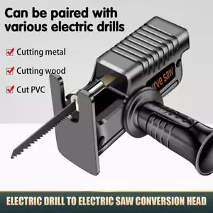 Portable Reciprocating Saw Adapter Electric Drill Jigsaw Power Cutter Wood K8L0 - Picture 1 of 14