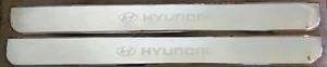 Hyundai Logo Door Sill Plate Set Polished Aluminum 34" x 3 1/4" Tiburon Elantra? - Picture 1 of 6