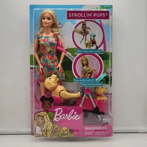 Barbie: Juego Strollin' Pups - Muñeca interactiva y perro Taffy con cochecito - ¡NUEVO! - Imagen 1 de 5