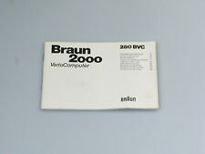 Braun Bedienungsanleitung für Braun 2000 Vario Computer  280 BVC - gebraucht