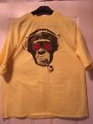 Męska koszulka Hanes "Monkey Face z fajką i okularami żółta 4XL okrągły dekolt SS bawełna