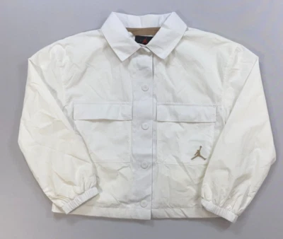 Girl's Youth Nike Jordan Water Resistant Snap Shorter Windbreaker Jacket NEW M - Image 1 of 3