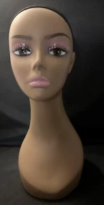 Vintage Realistic Female Long Neck Wig/Jewelry Display Head Mannequin - Picture 1 of 1