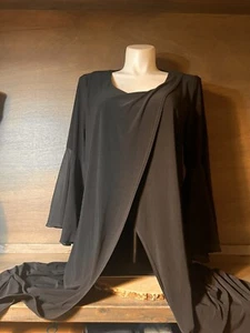 R&M Richards Faux Two-Piece Pant Set BLACK SIZE 18W NEW NWT WOMENS PANT SET - Picture 1 of 12