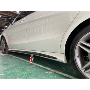 PAINTED Black For Mercedes BENZ W117 C117 CLA250 Sport 4DR Side Skirt Cover Add - Picture 1 of 4