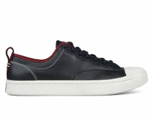 NIB $95 Converse Jack Purcell M Series Ox Leather Black/Red 153613C US Mens 9