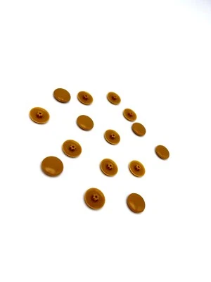 100 Stück Abdeckkappen Torxschrauben Torx-Abdeckung Kunststoff Eichefarben Braun - Bild 1 von 3