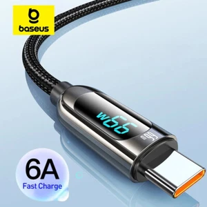 Baseus 66W USB Data Cable 6A Fast Charging Charger Wire Cord For Samsung Huawei - Picture 1 of 8