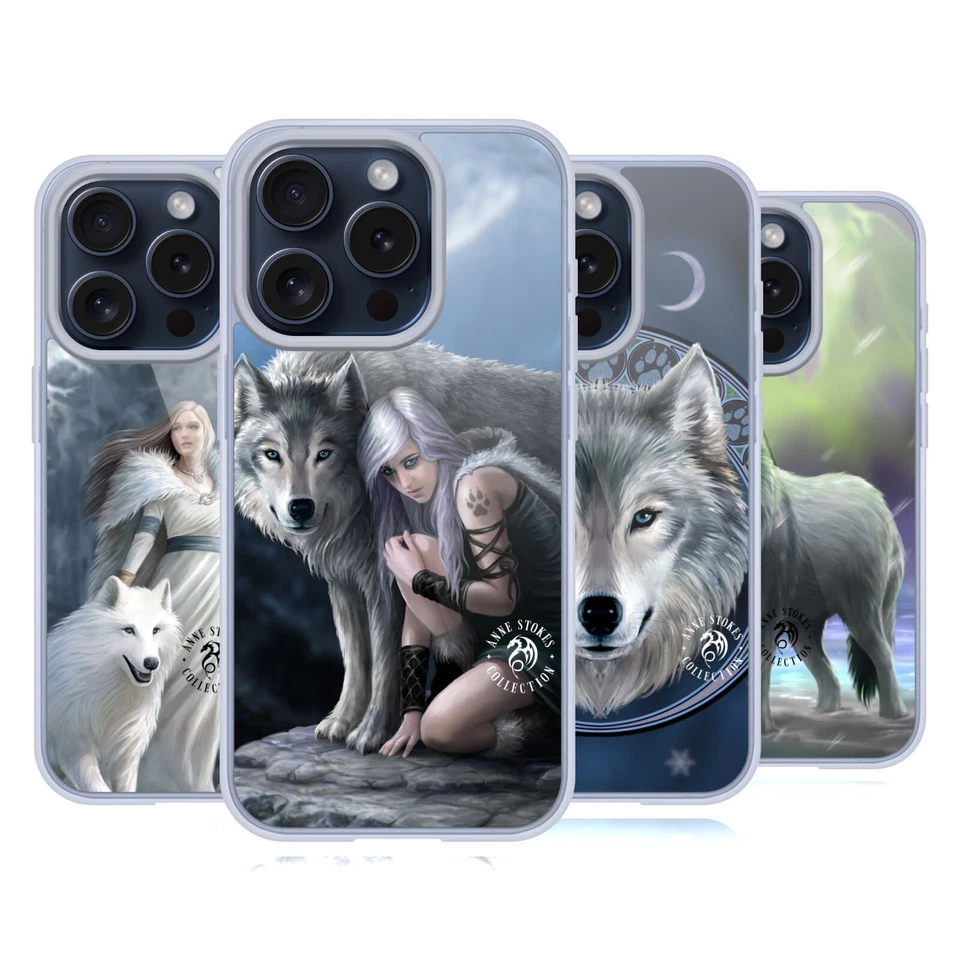 FUNDA OFICIAL DE GEL SUAVE ANNE STOKES WOLVES PARA TELÉFONOS APPLE iPHONE Foto 1 de 4