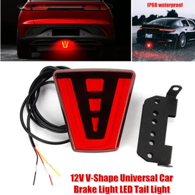 12V Modified Car SUV RV V-type Brake Light LED Tail Indicator Lights Waterproof - Image 1 of 4