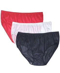 Shadowline Womens Underwear Red White Blue Hipster Nylon Panty No Ride 11032 - Picture 1 of 5