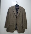 Andrew Fezza Sport Coat Blazer Mens 40R Brown Wool Lambswool Flannel 2 Buttons
