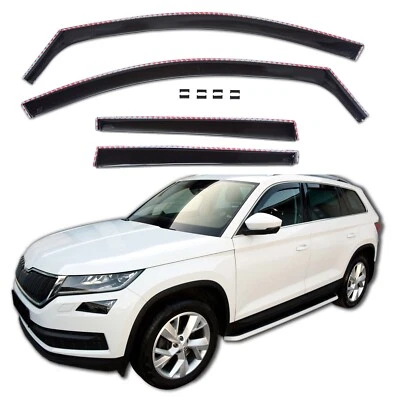 Windabweiser GP Regenabweiser Für Skoda Kodiaq 2016-2023 4-Tlg Set Schwarz - Bild 1 von 4