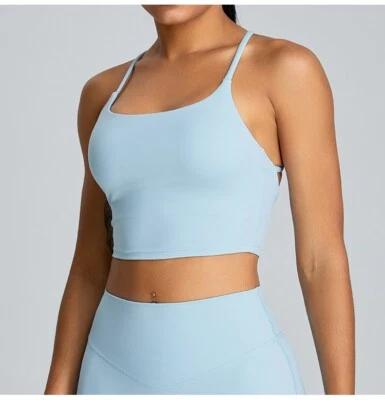 Women's Cross Back Fitness Suit with High Waist and Elastic Breathable Yoga Suit - Image 1 of 4