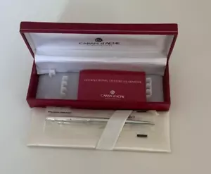 PATEK PHILIPPE Caran d'Ache Novelty Silver metal Ballpoint Pen wz/Box&Booklet - Picture 1 of 3