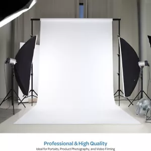 3.3x6.6FT White Photography Wall Backdrop Studio Photo Props Vinyl Background - Picture 1 of 9