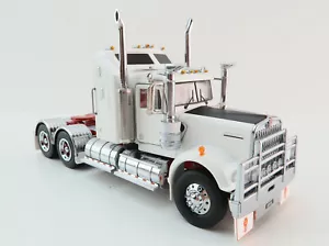 Iconic Replicas Australian Kenworth W900 6x4 Truck White Red Spider Alloy 1:50 - Picture 1 of 8